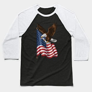 United We Stand Flag Tribute Baseball T-Shirt